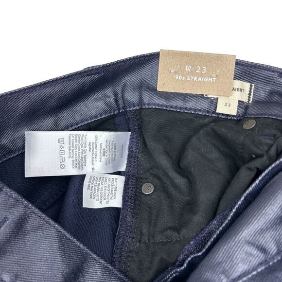 Madewell '90s Straight Jean in Midnight Blue Foil Size 23 NWT - Picture 8 of 10